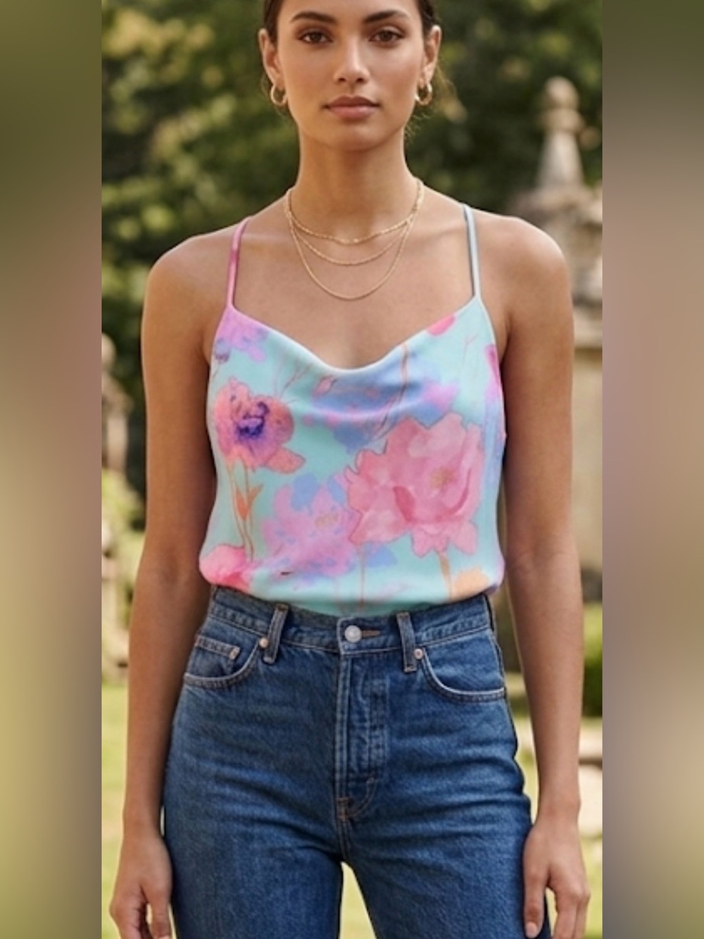 Everly Colorful Floral Tank Top